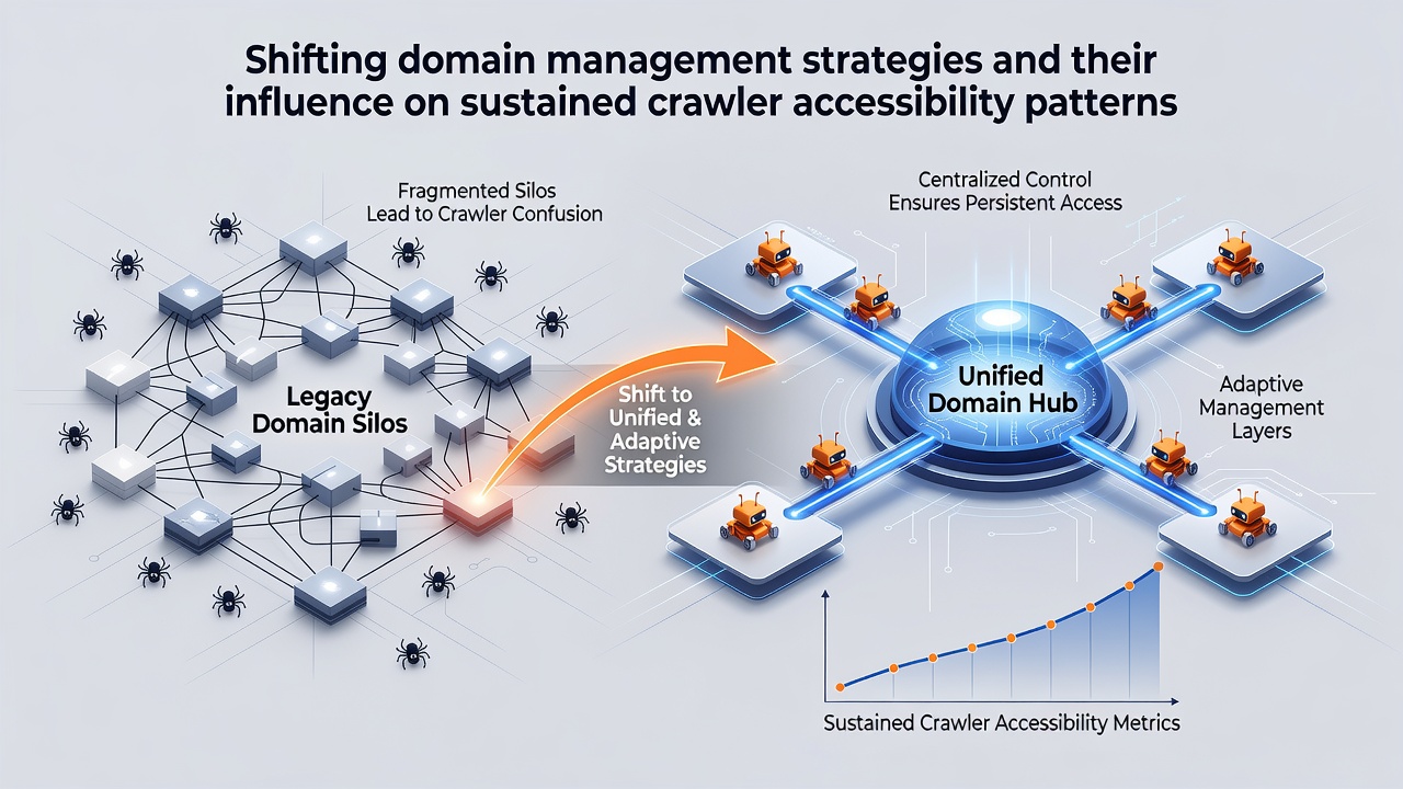 Chart illustrating crawler accessibility trends following domain strategy adjustments in dynamic digital environments
